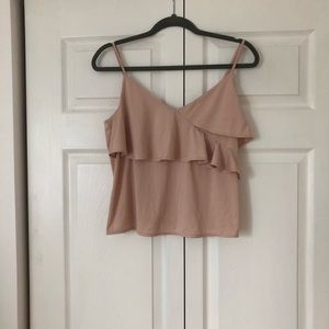 beautiful pink ruffle tank